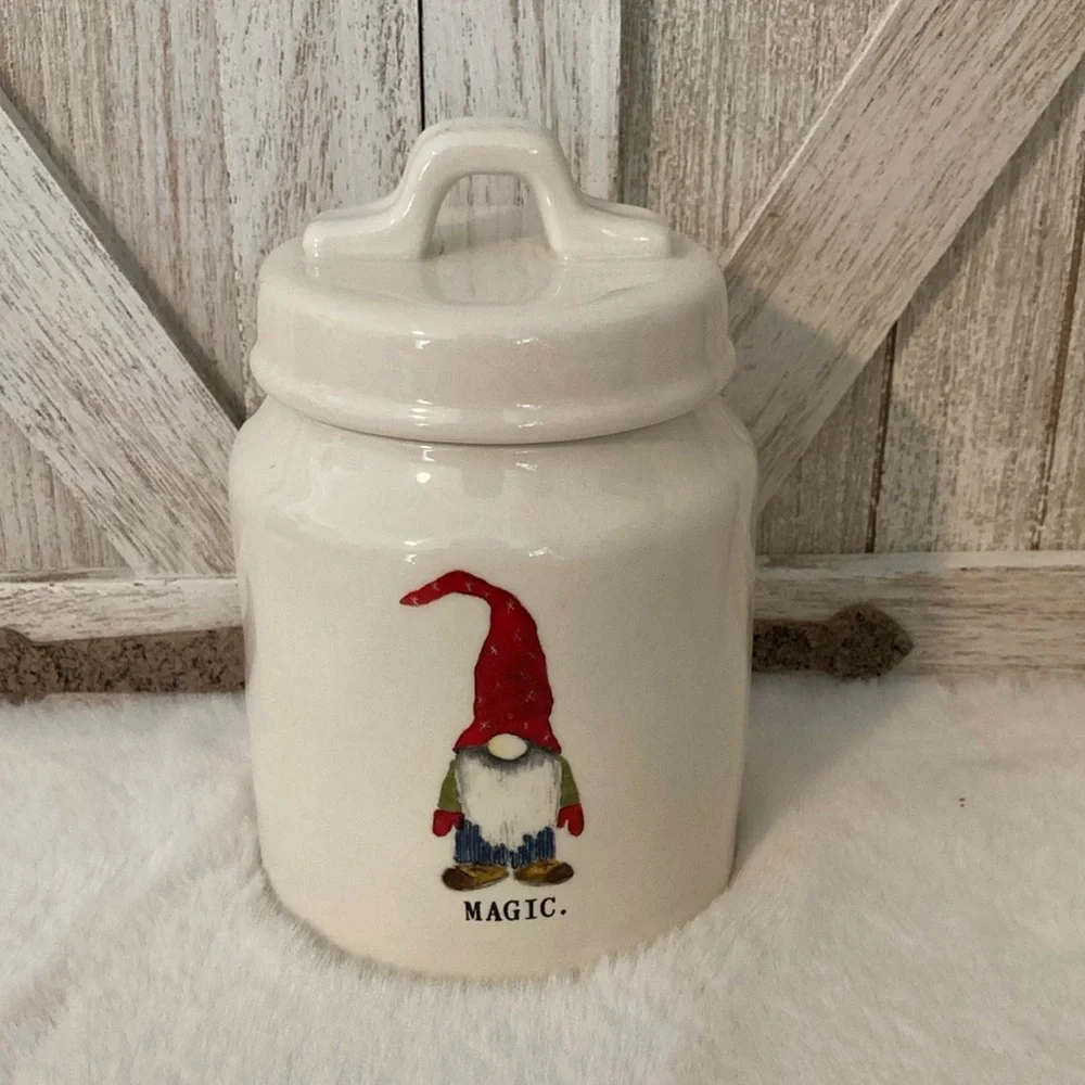 Rae Dunn Magic Gnome Christmas Canister